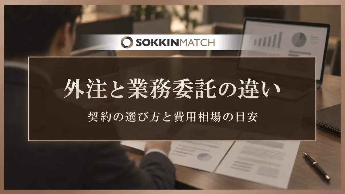 外注と業務委託の違い｜契約の選び方と費用相場の目安