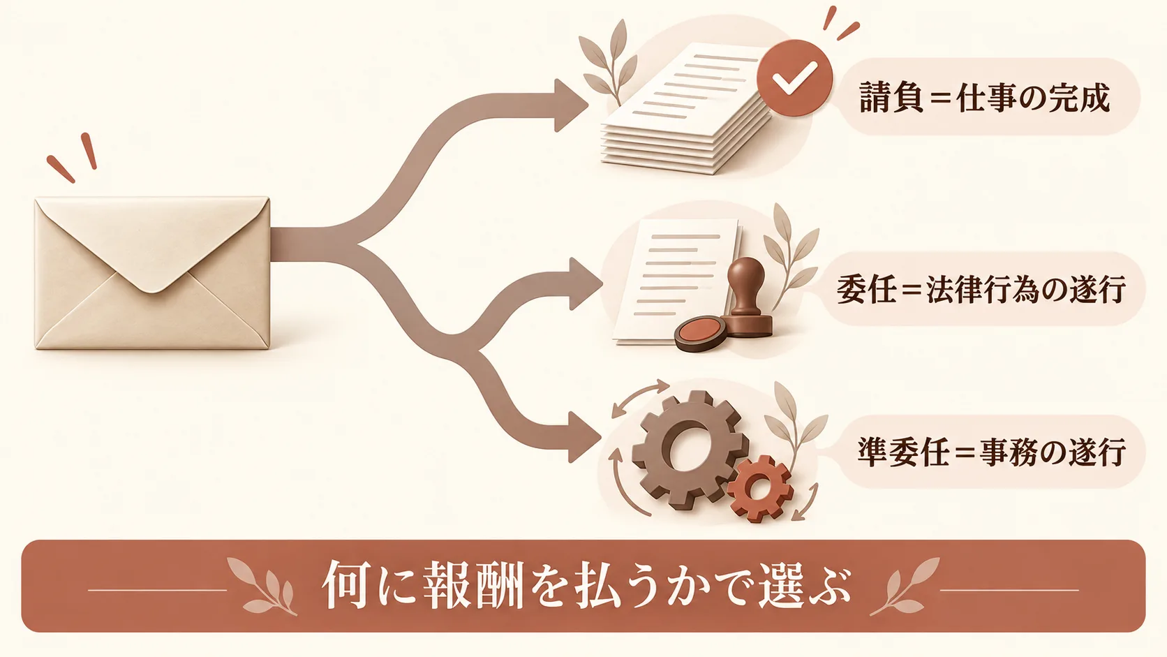 業務委託に含まれる3つの契約