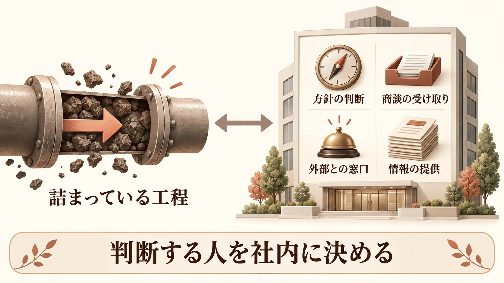 外に出す工程と社内に残す役割
