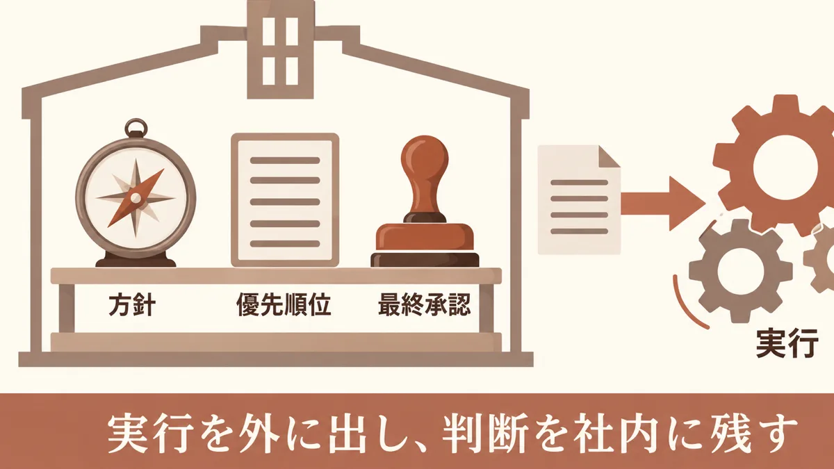 外注すべきか社内に残すかの判断基準