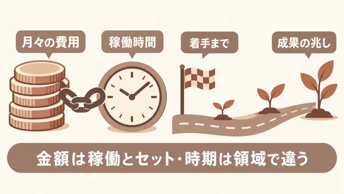 外部のマーケターに任せる場合の費用と期間