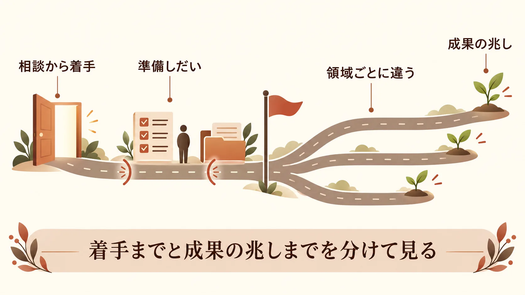 依頼から成果が見えるまでの期間