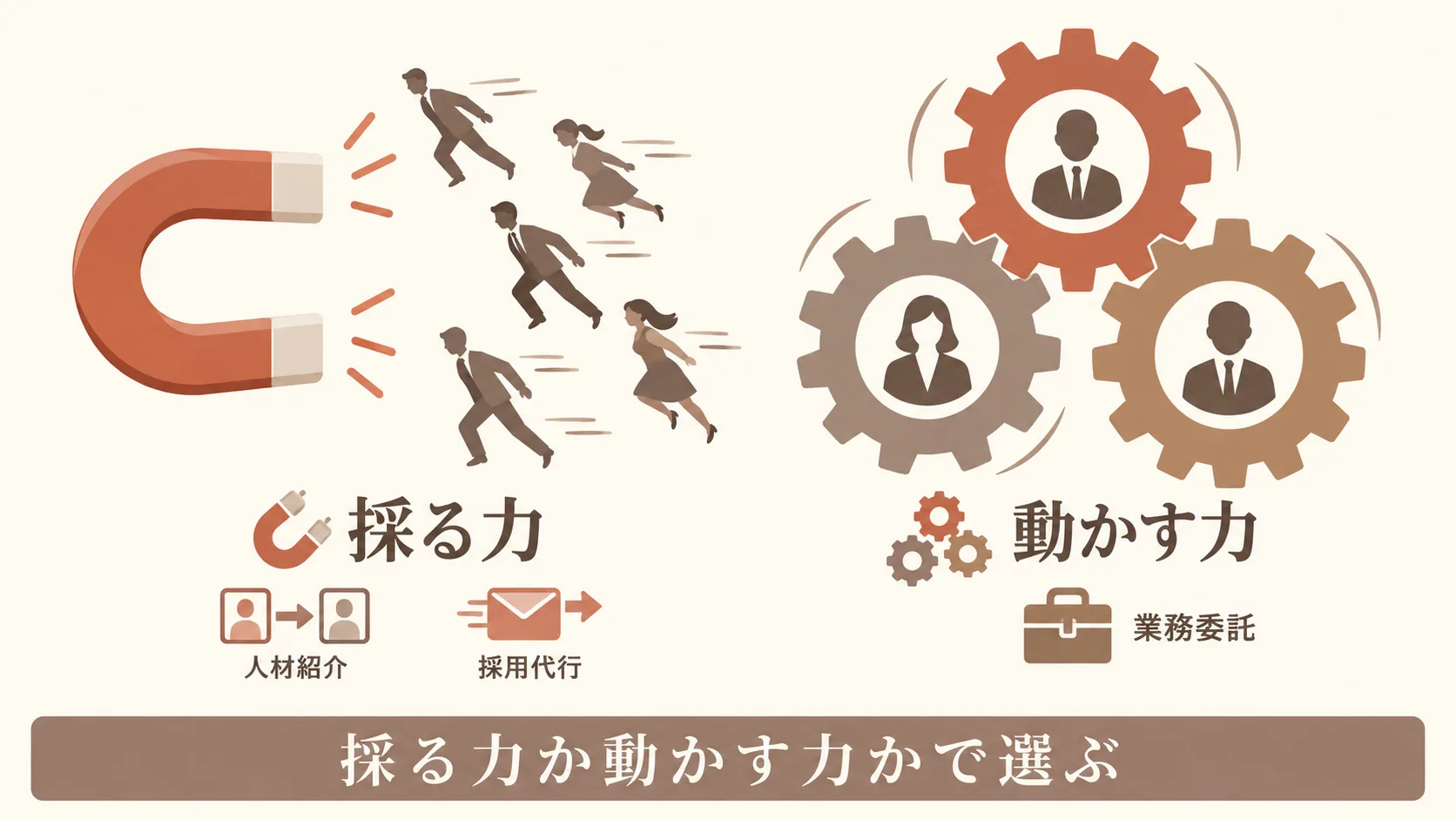 採用代行や人材紹介との違いと選び方