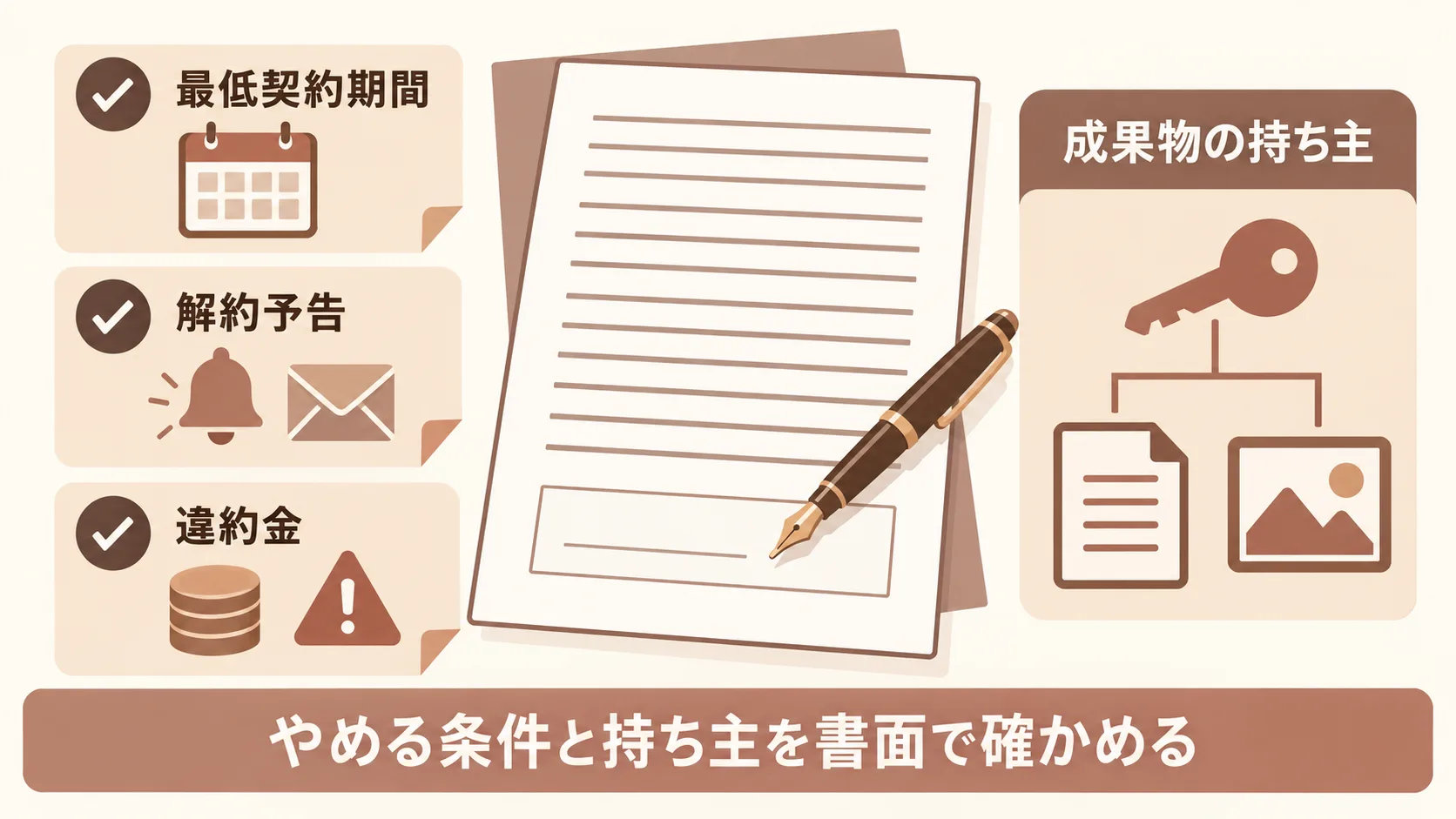 契約で確かめる項目と発注側に残る責任