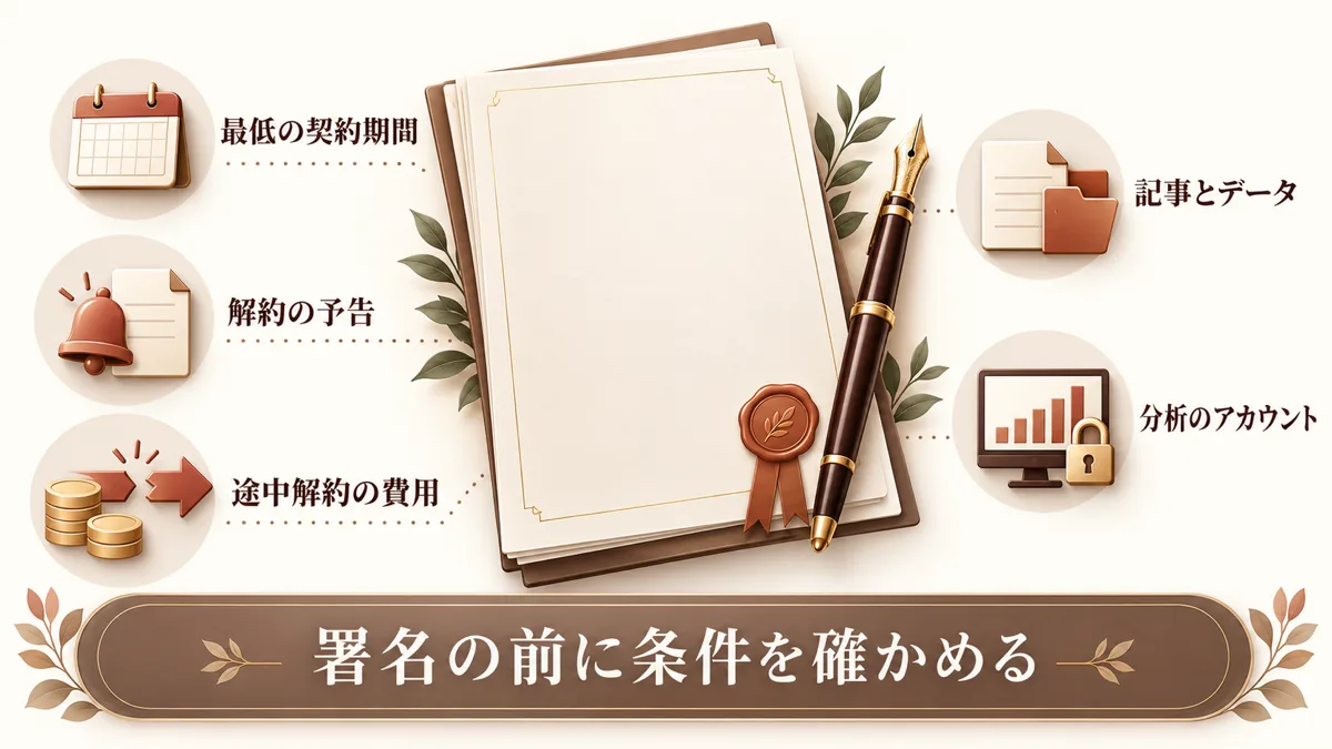 契約前に確かめる項目