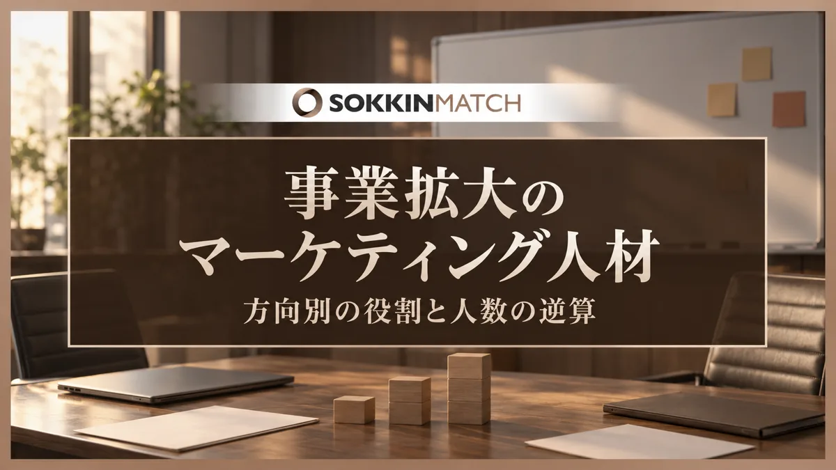 事業拡大のマーケティング人材｜方向別の役割と人数の逆算