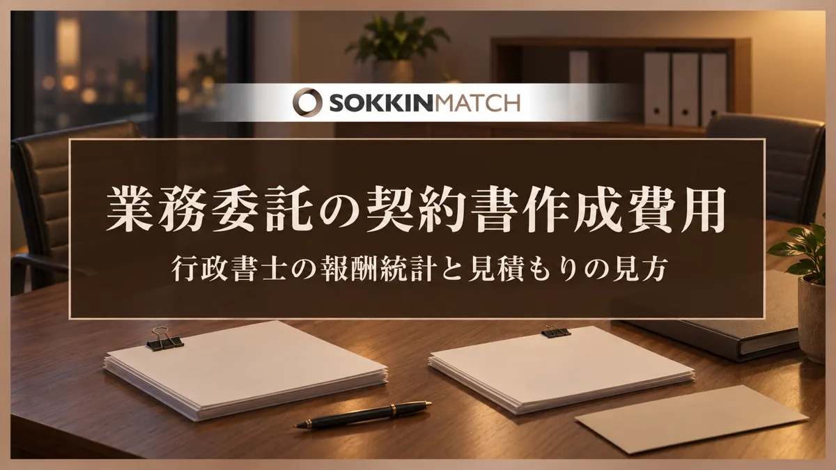業務委託の契約書作成費用｜行政書士の報酬統計と見積もりの見方