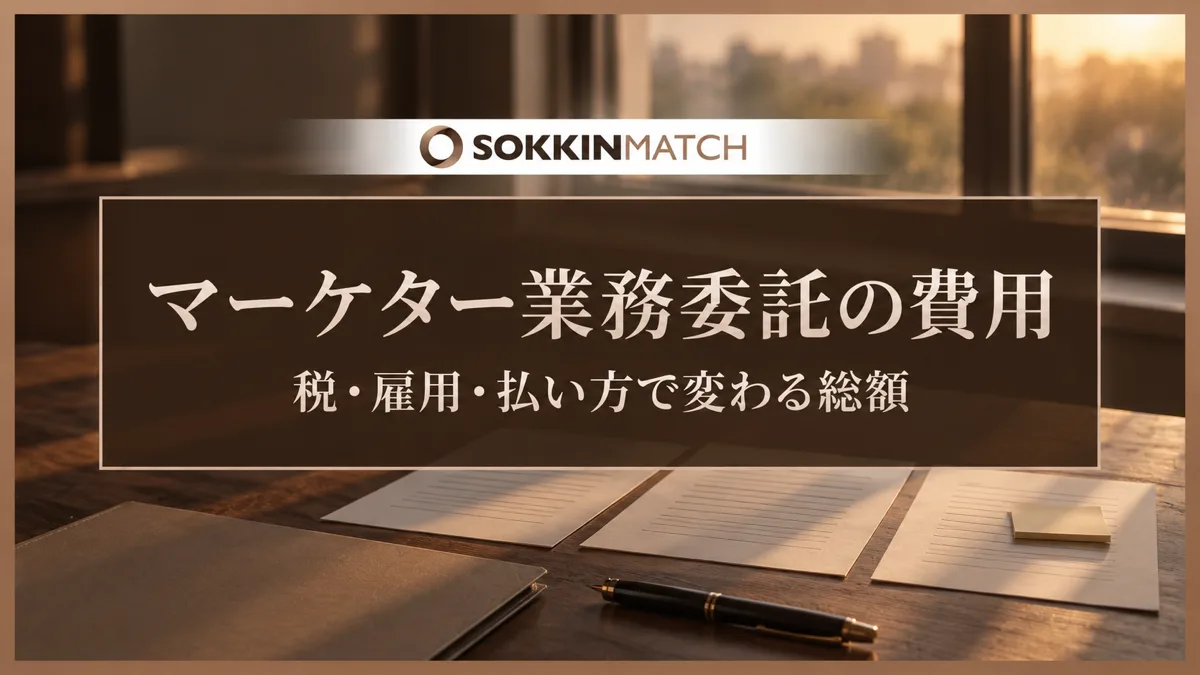マーケター業務委託の費用｜税・雇用・払い方で変わる総額