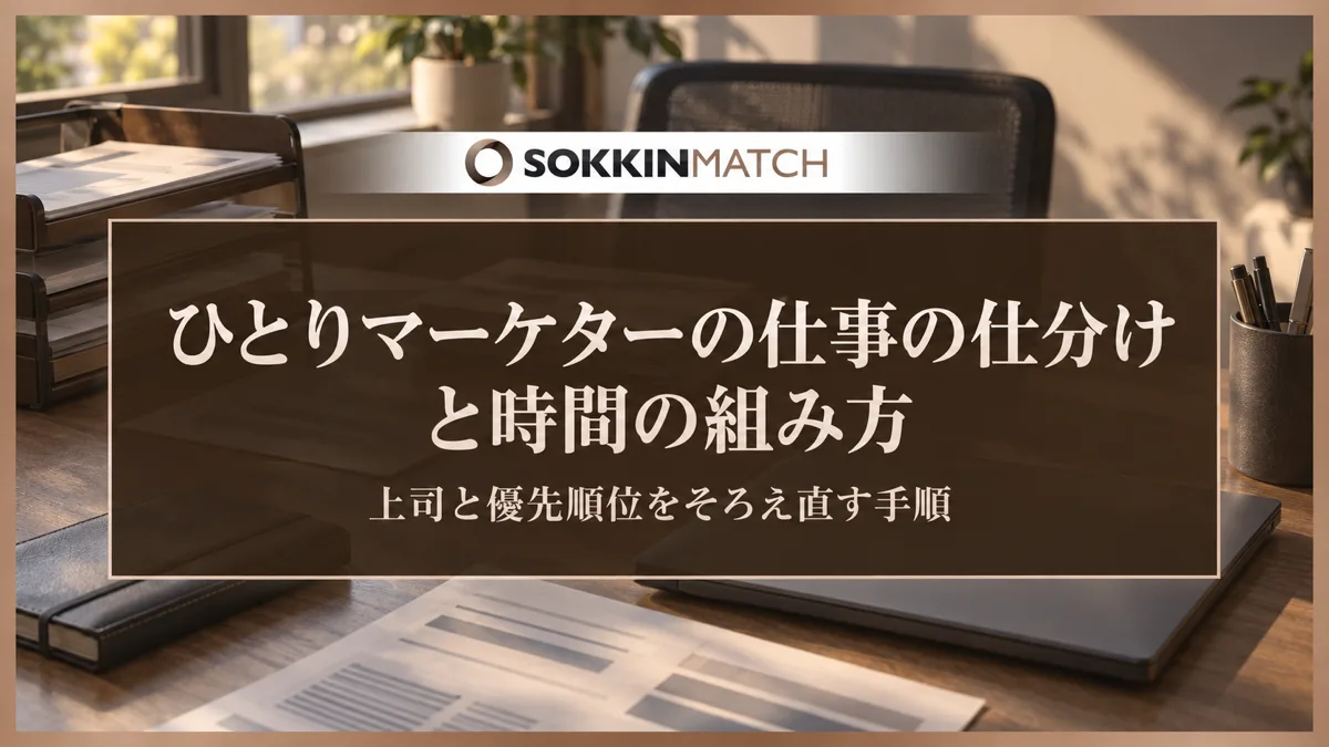 マーケティング担当1人で回すための仕事の仕分けと時間の組み方