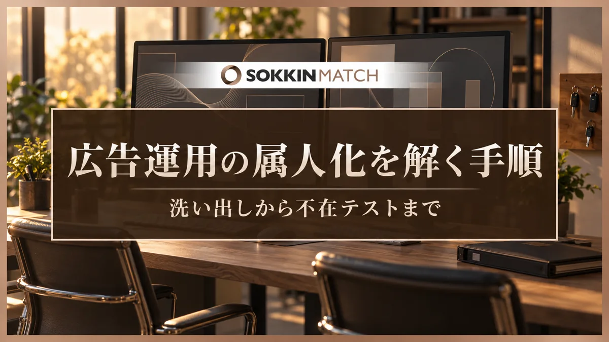 広告運用の属人化を解く手順｜洗い出しから2人目・不在テストまで