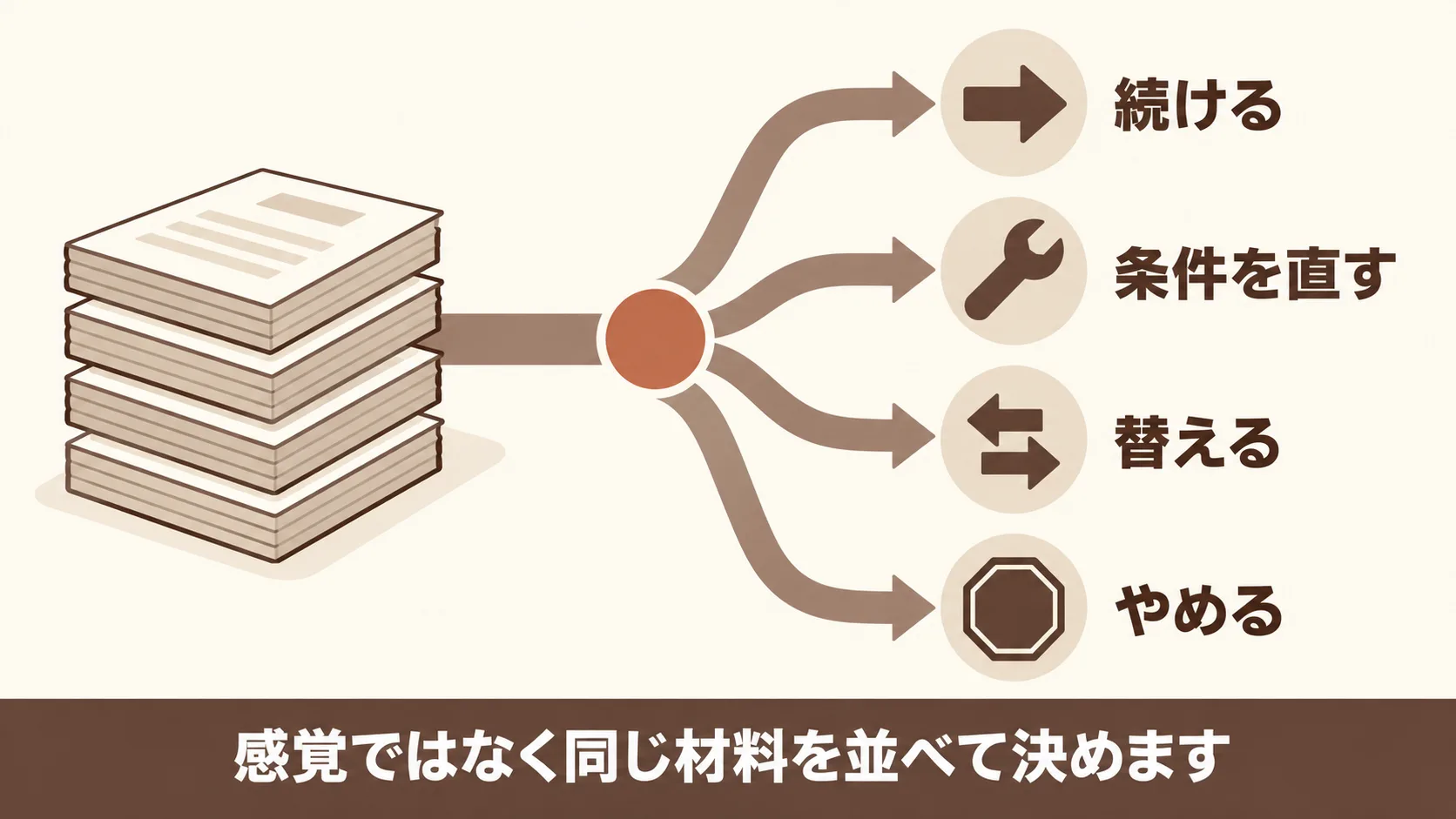 続ける・直す・替える・やめるの判断基準