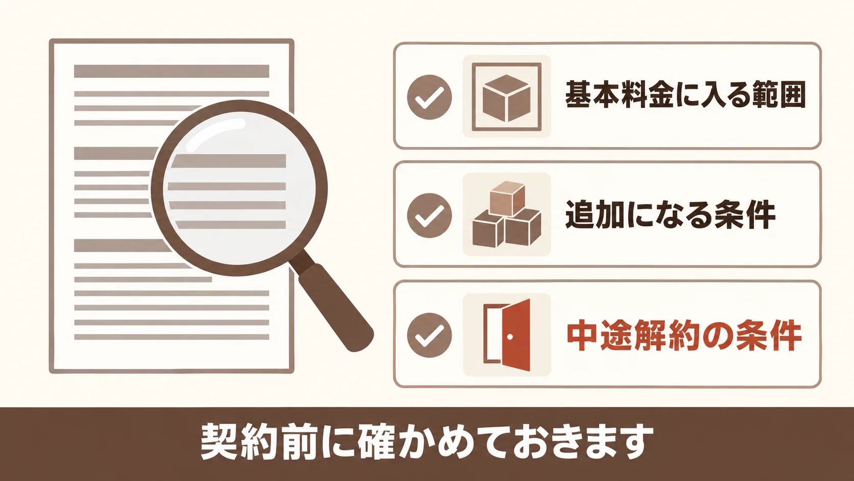見積書の内訳と追加費用の確かめ方
