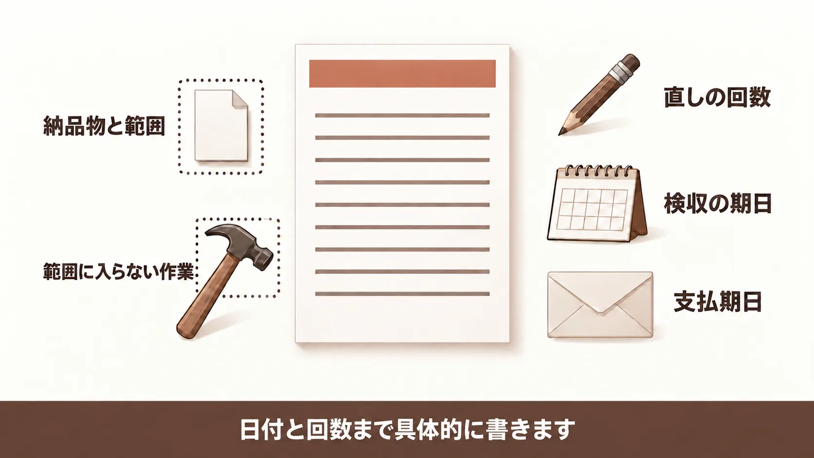 単発の依頼票に書く項目