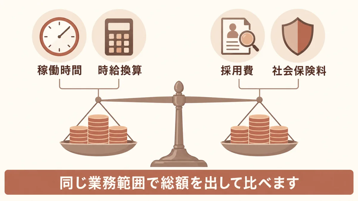 月額の相場と正社員採用との総額比較