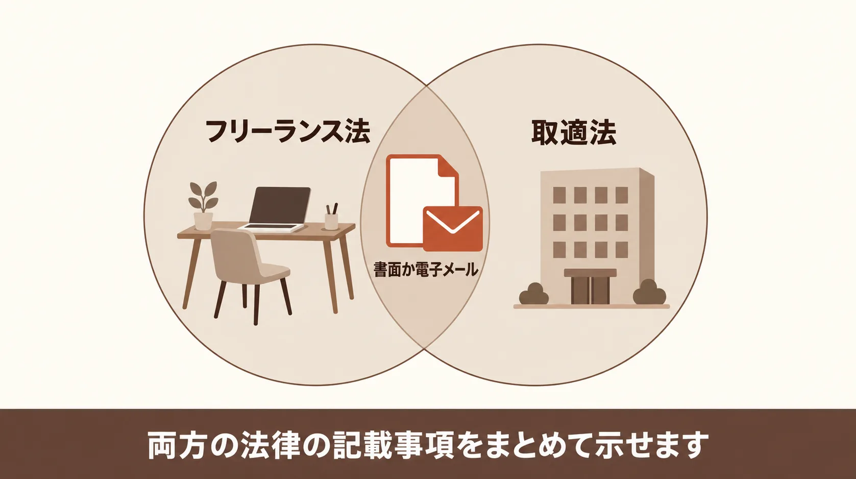 フリーランス法と取適法で書面に必要な事項